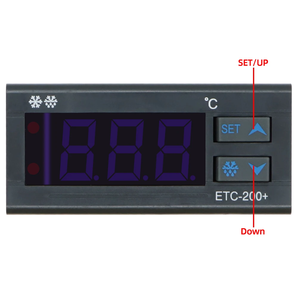 ETC-200+ Digital Thermostat Temperature Controller Microcomputer Refrigeration Heating Controller with Data Reading 220V