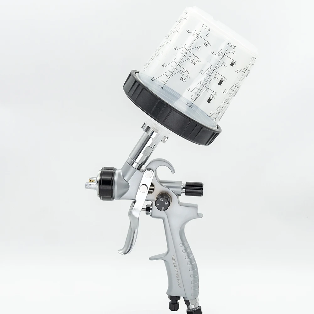 Atomization สูง Professional HVLP 319สีสเปรย์ปืนกับถ้วยผสมสำหรับจิตรกรรมรถ Air Spray Gun Airbrush