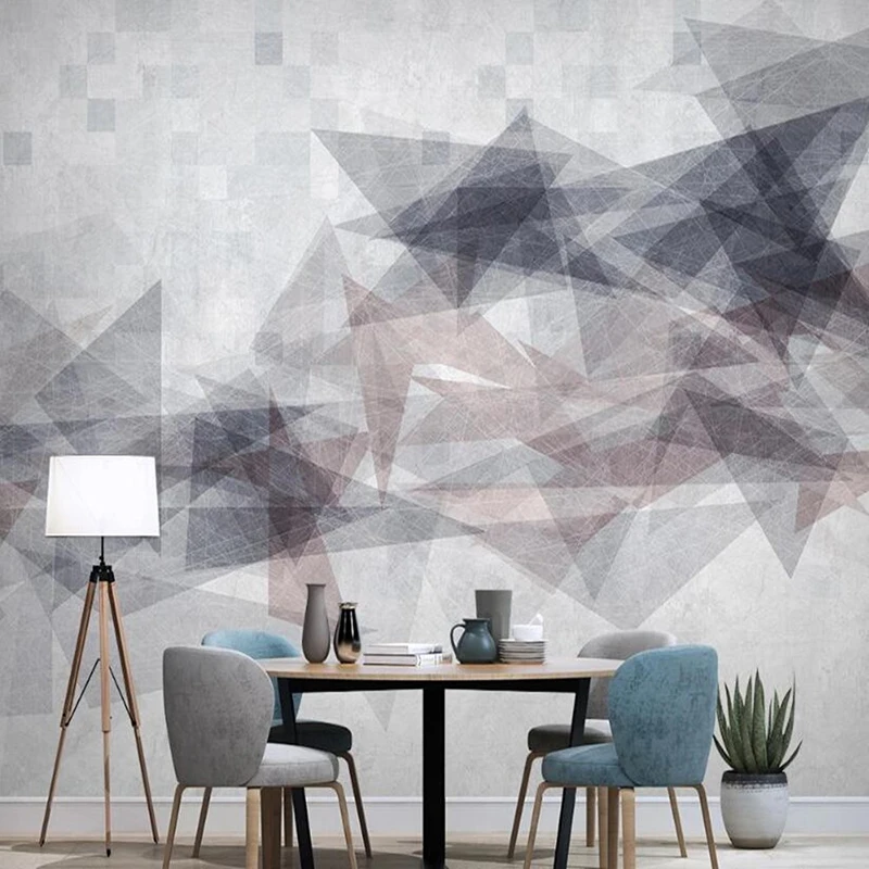 Custom Photo 3D Modern Abstract Geometric Wall Papers Home Decor Living Room Sofa TV Background Wallpaper Mural Papel De Parede