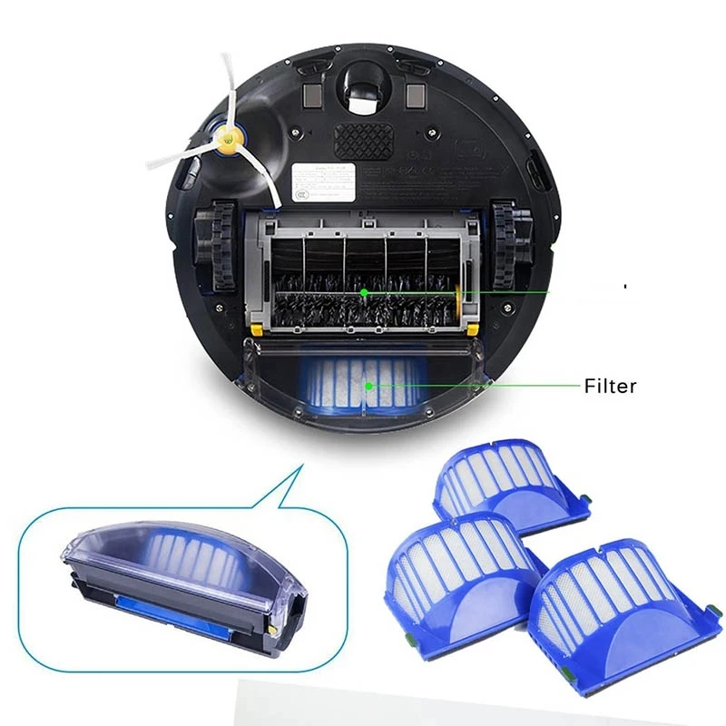 Acessórios do filtro hepa para irobot roomba 600 series 610 620 625 630 650 660 aspirador de pó alta qualidade filtro peças reposição