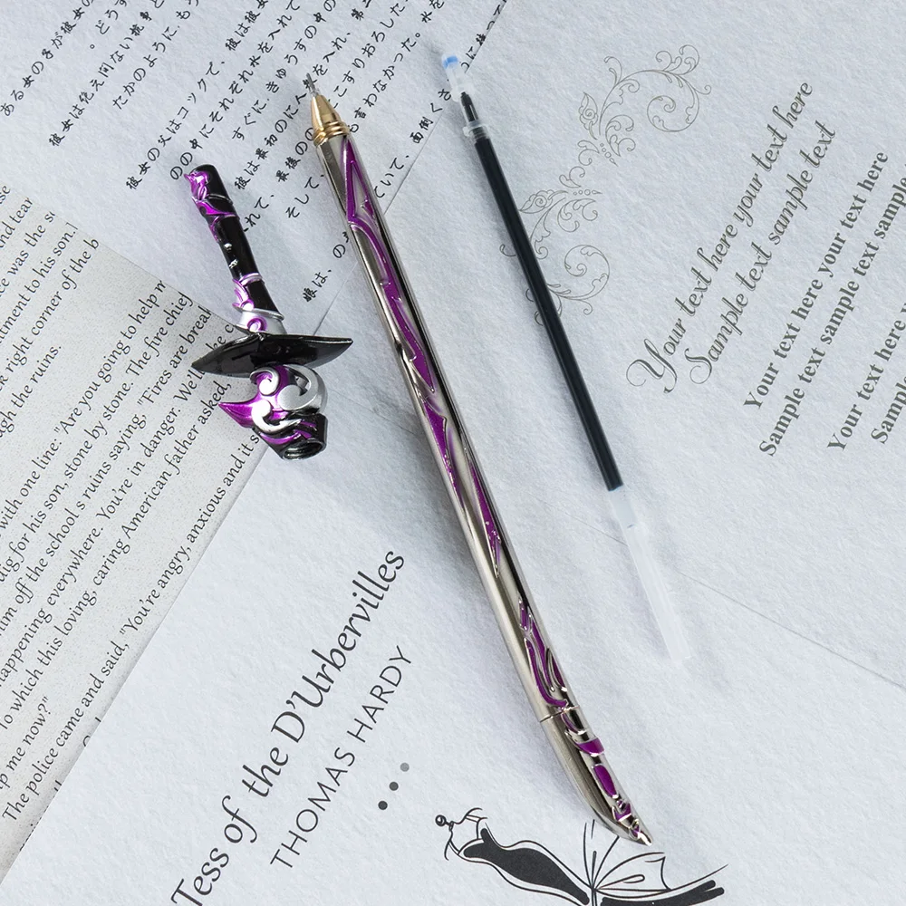 เครื่องเขียนคอสเพลย์อนิเมะผลกระทบจากอาวุธ Tartaglia arataki itto Raiden โชกุนดาบสัญลักษณ์ปากกาอุปกรณ์ประกอบฉาก