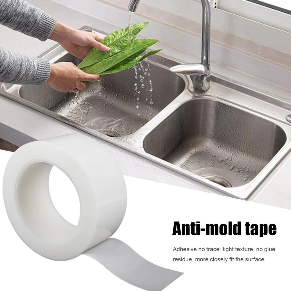 Nastro adesivo sigillante antimuffa cucina bagno doccia lavandino cucitura adesivi bianchi adesivo murale Nano impermeabile nastro adesivo