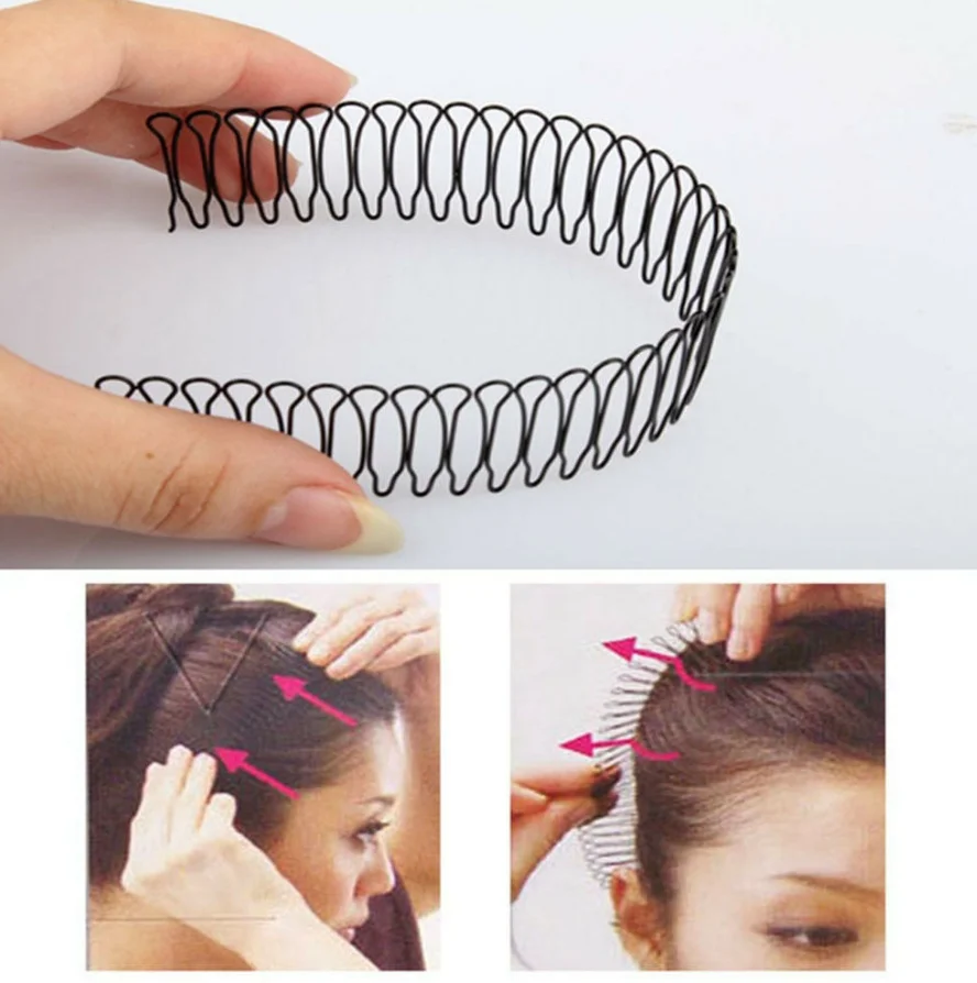 Professional Invisible Broken Hairpin Adult Tiara Tools For Women Roll Curve Needle Invisible Bangs Comb Styling Accessory