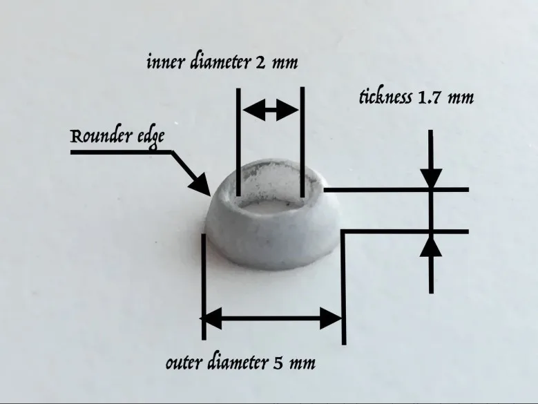 ceramic (Al2O3) hemispheric washer