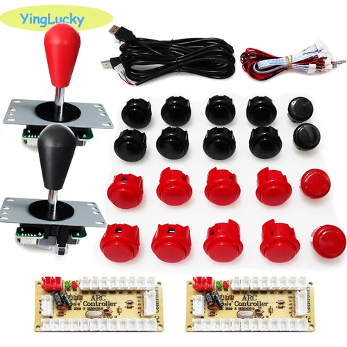 Imagen 2 del producto ARCADE, Joystick Arcade DIY Kit Controlador USB de retardo cero SANWA Joystick de 8 vías Botones pulsadores de 30 mm, botões para PC, Raspberry Pi