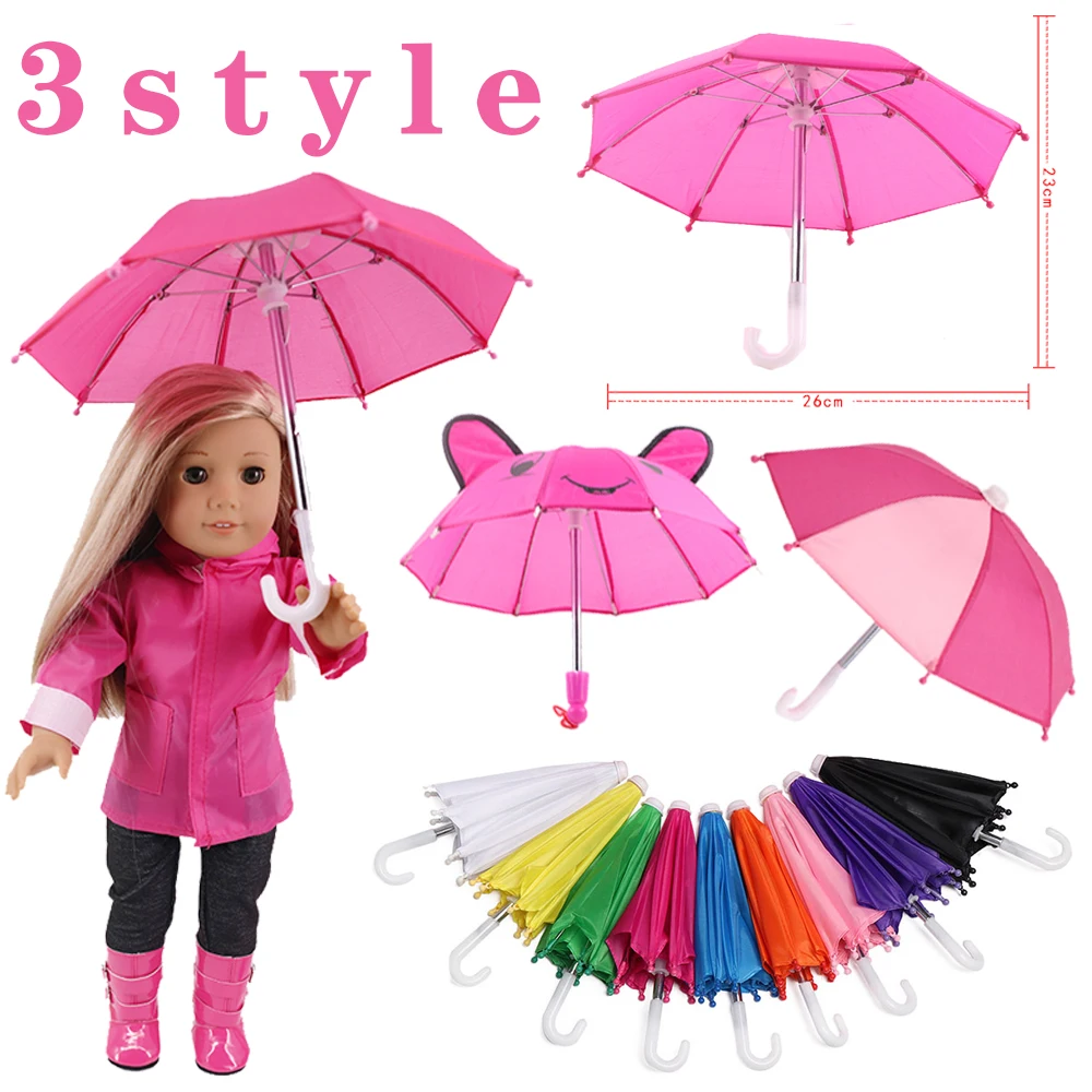 Doll Umbrella 1/3 1/4 BJD Mini Sun-Umbrella Rain Gear For 18 Inch Girl of American&43 Cm Baby New Born Doll Zaps Generation Toy