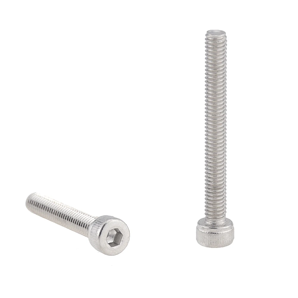 50PCS Metric Thread DIN912 M3  M4 304 Stainless Steel Hex Socket Head Cap Screw Bolts Bike Screw M3* 6mm M4*8mm 20mm