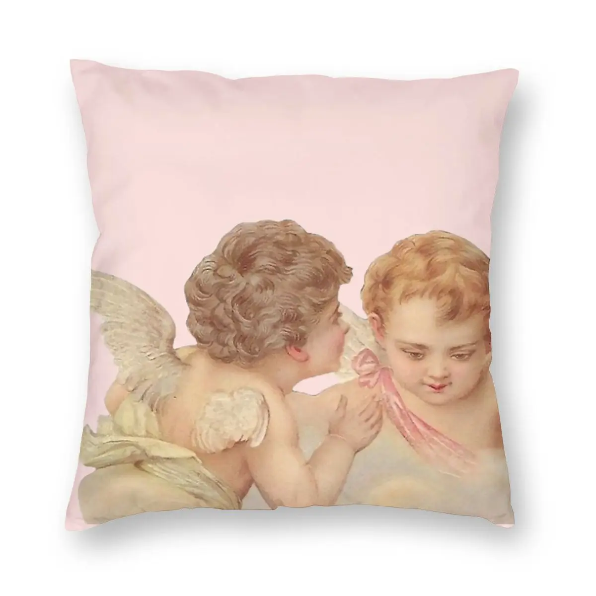 Renaissance Angels Pillow Cover Home Decorative Wings Cushion Cover Throw Pillow for Home Polyester Double-sided Printing Unique