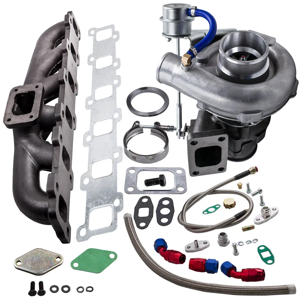 T3 Turbo Exhaust Manifold Kit for Nissan Partrol 4.2L GR TD42 TB42 TB45 Engine Oil cooled