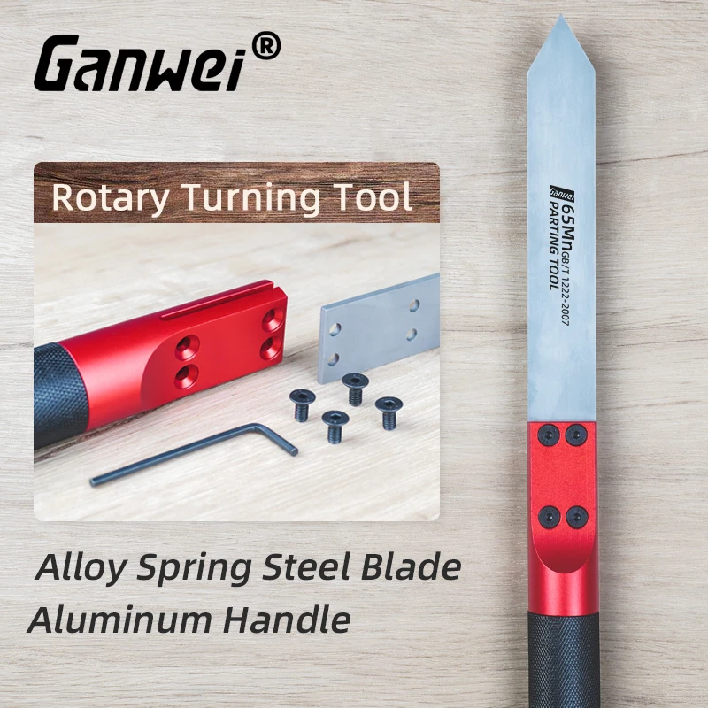 Wood Rotary Turning Tool Cutter Separation Lathe Chisel 65Mn Steel Blade Hand-held Lathe Tool Woodworking