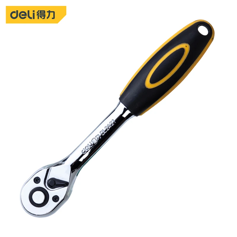 

deli Ratchet Wrench 45 Teeth Extending Telescopic Ratchet Socket Wrench Tool Plate Ratchet Handle Wrench spanner Hand Tools