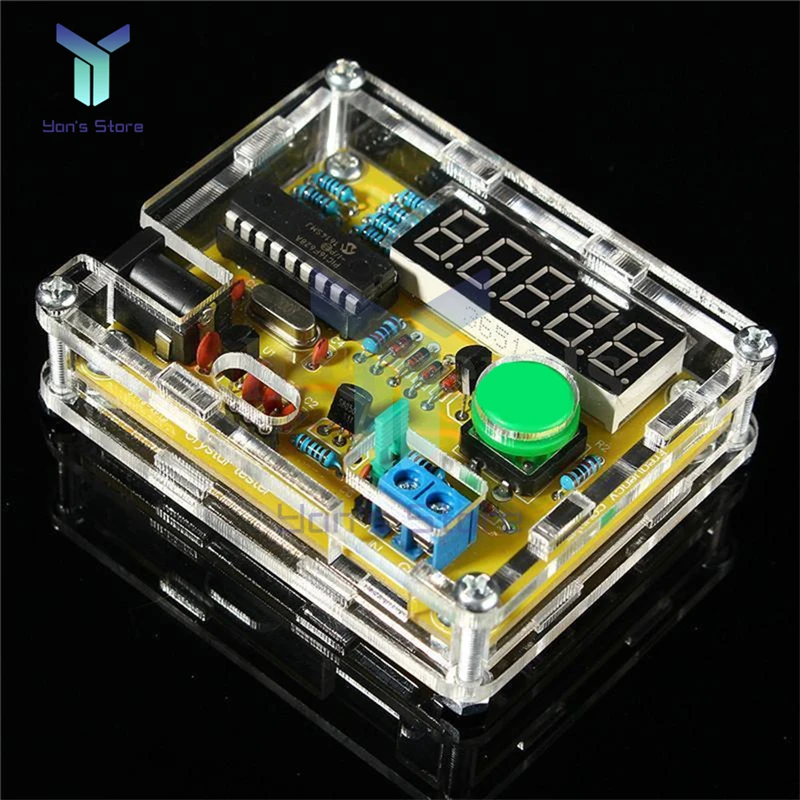 DIY Kits 1Hz-50MHz Crystal Oscillator Frequency Meter Tester 5 digits display Digital Frequency Counter module with Acrylic Case