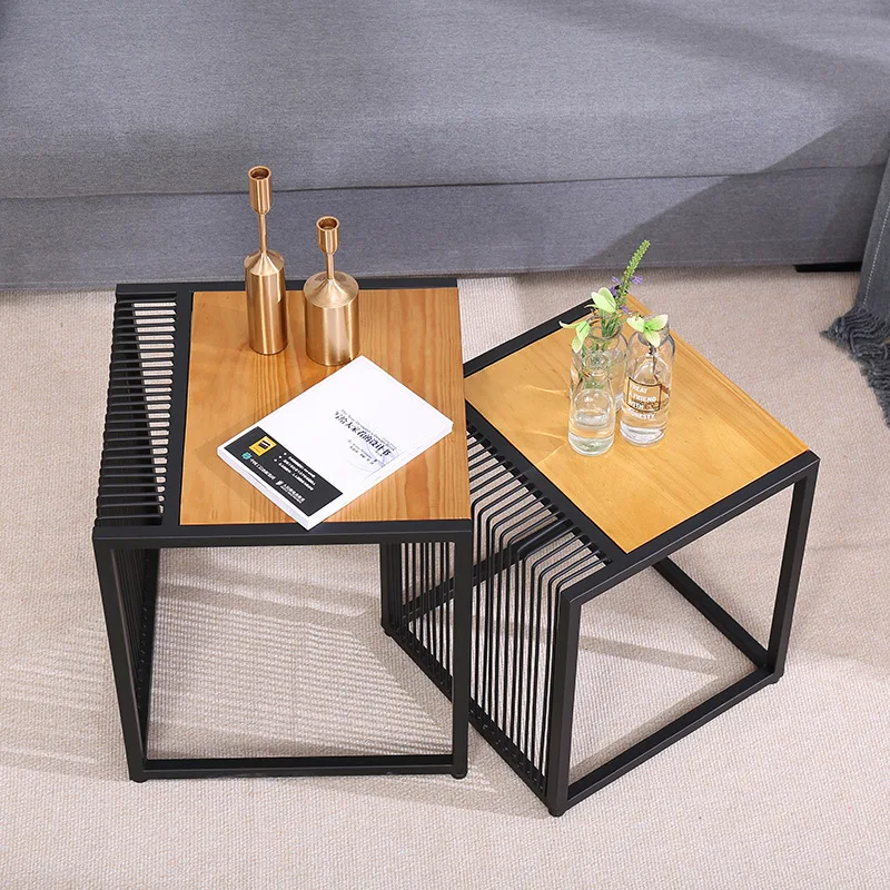 Industrial Retro Coffee Table Black Metal Space Saving Coffee Table Room Telescopic Console Meuble Entree Home Furniture OC50BZ