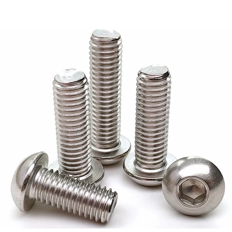 M2 M3 M4 M5 M6 Machine Hex Schroef Set Bouten En Moeren 304 Rvs Inbus Ronde Hoofd moer Assortiment Kit