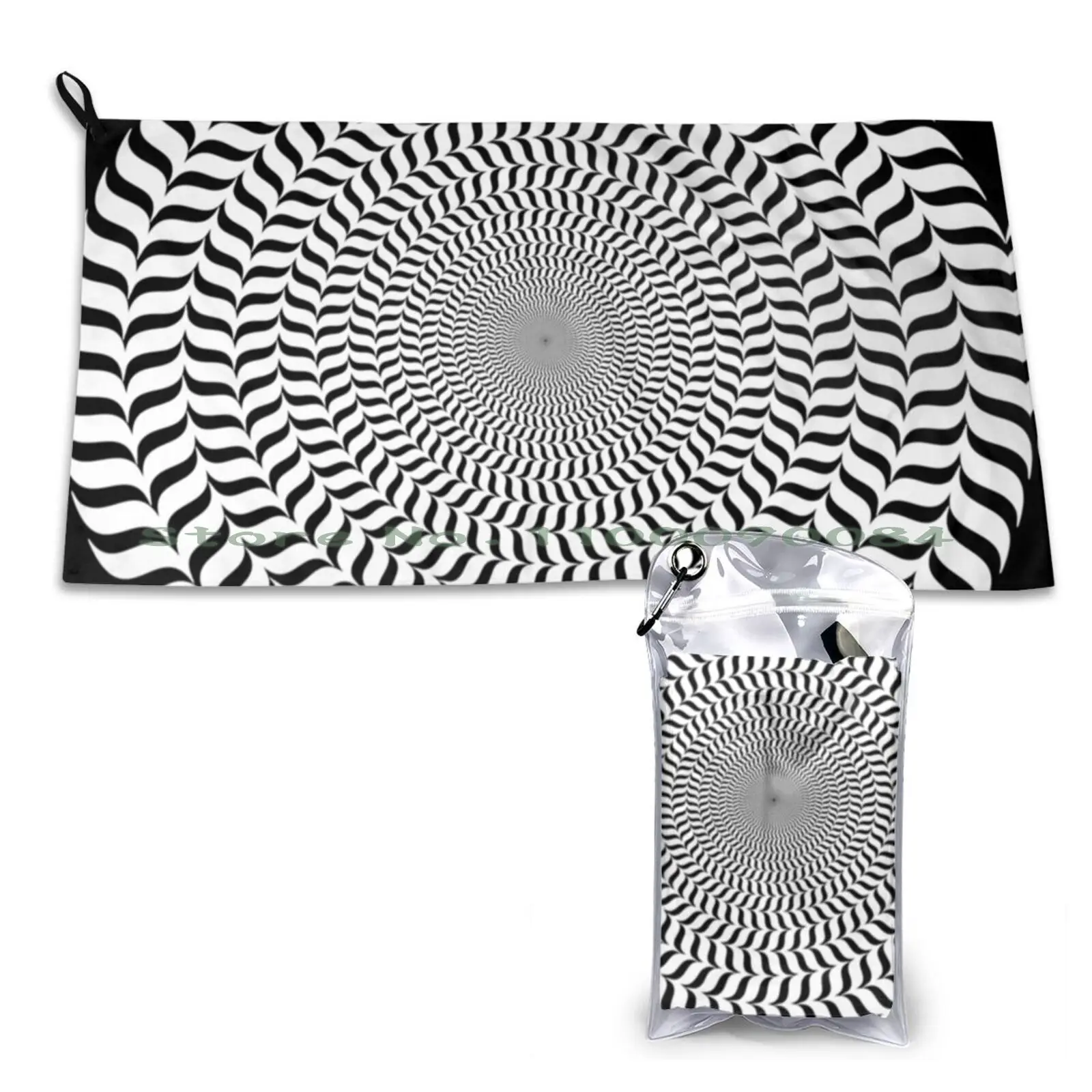 Psychedelic Hypnotic Visual Illusion Quick Dry Towel Gym Sports Bath Portable Vintage Royal Soft Sweat-Absorbent Fast Drying