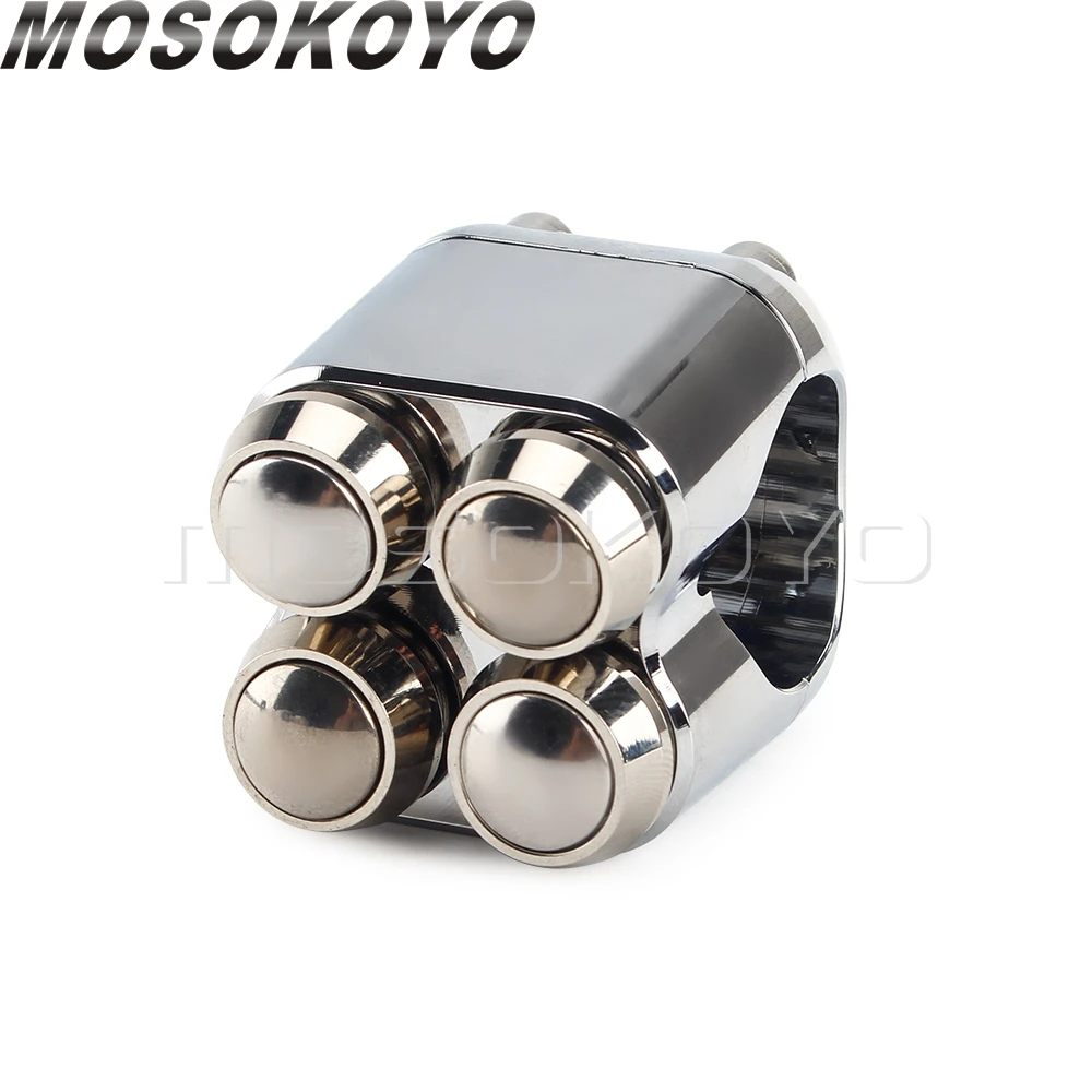 3&4 Buttons Motorcycle Switch 22mm 25mm Handle Controller Switches M-Unit Lights Starter Horn Universal 7/8" 1" Handlebar Switch
