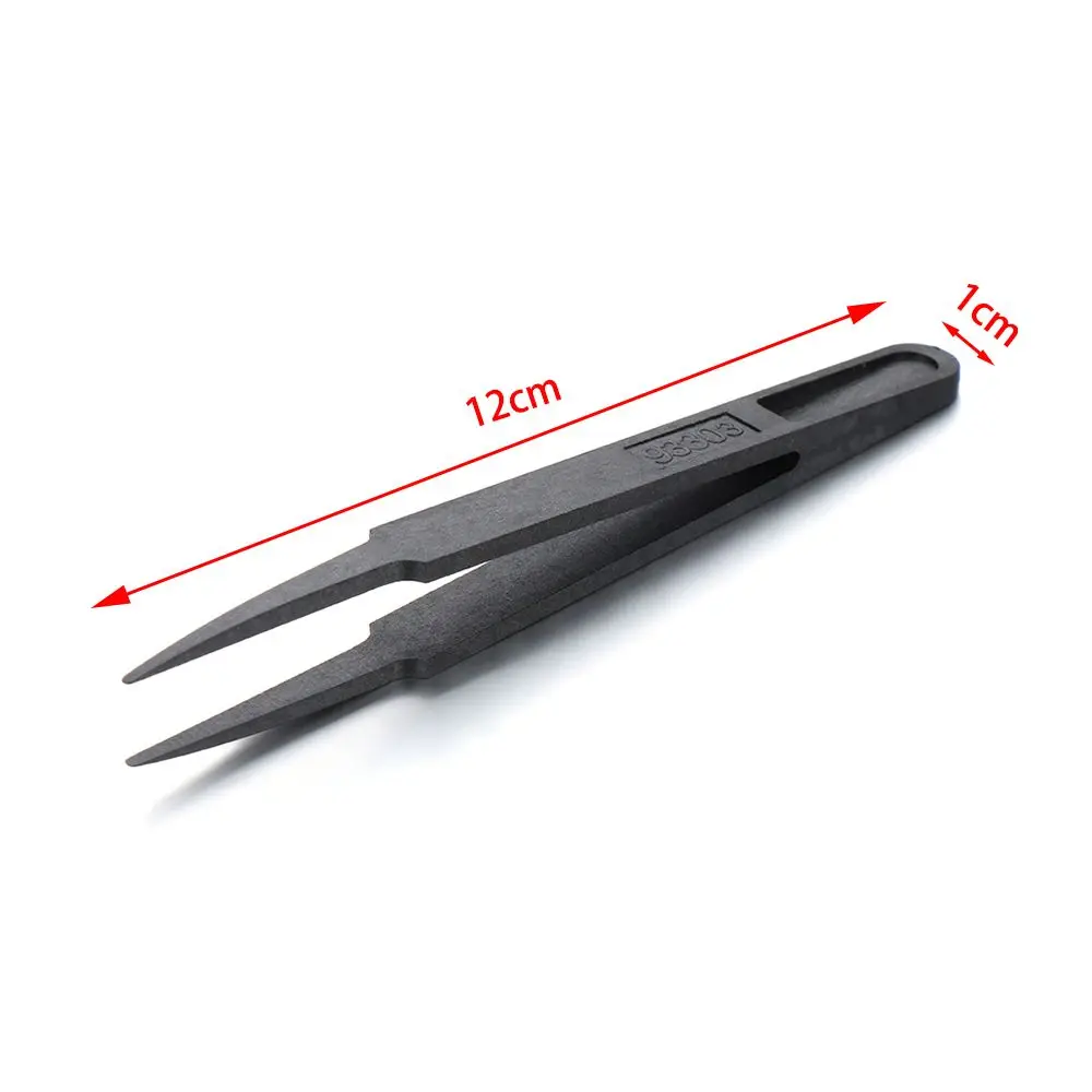 Multifunctional Manicure Safe Electronic Industrial Plastic Tweezer Anti Static Nail Tool