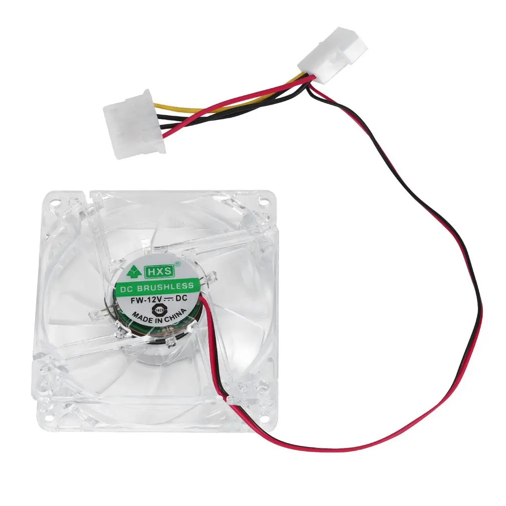 Computer Fan 4 LED 80mm 8025 8cm Silent PC Computer Case Cooler Cooling Fan Mod Blue and Colorful lightBest Selling In