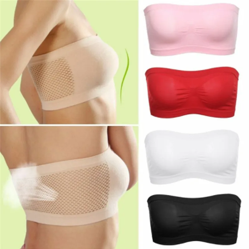 Womens Tube Top Strapless Bandeau Sexy Bra Underwear Women Bralette Seamless Strapless Tops