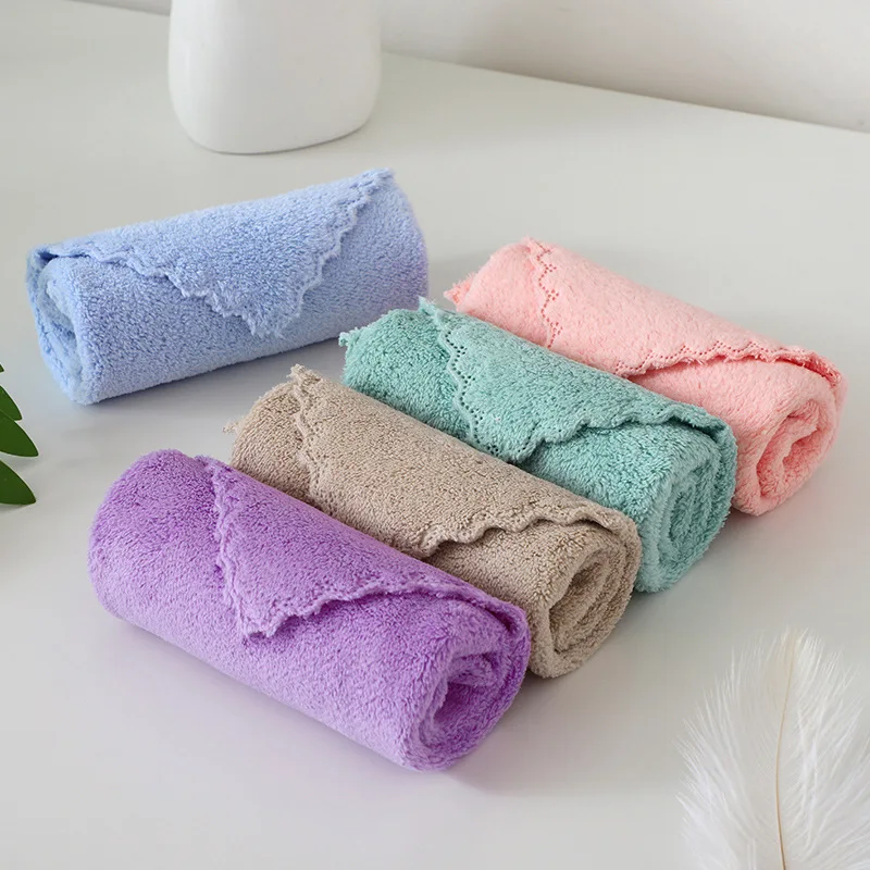 Thicker Kitchen Cleaning Rag Absorbent Scouring Pad Rag Home Microfiber Towels Tableware Non-stick Oil Cleaning Wiping Towel