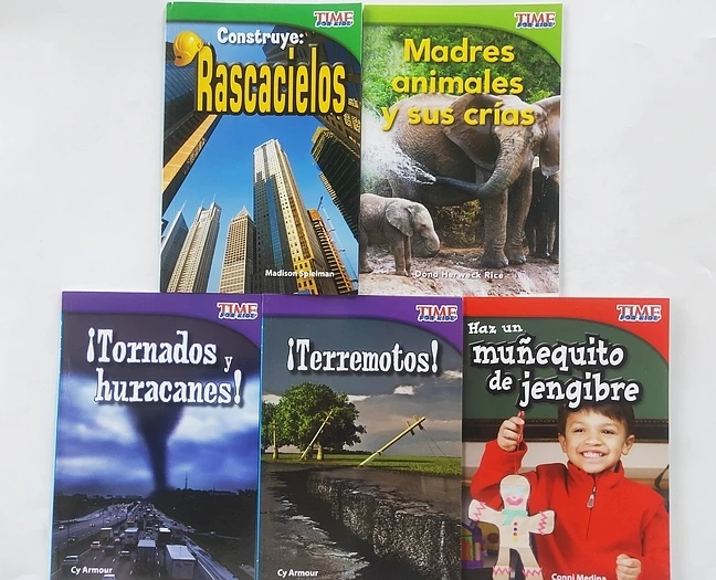 

5 Books Parent Child Kids Spanish Book Early Education Enlightenment Popular Science Knowledge Picture Reading Book Age 8 up