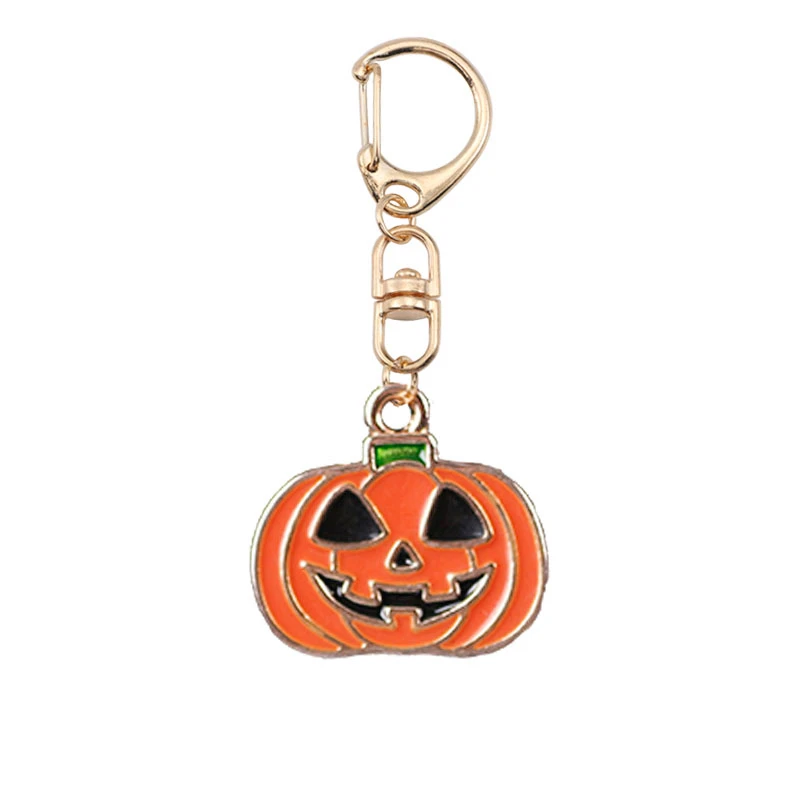 

Classic Halloween Keychain Fashion Pumpkin Head Funny Alloy Metal Pendant Men And Women Holiday Backpack Cartoon Jewelry Gift