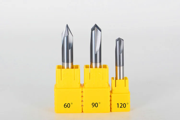 55HRC CNC كربيد التنغستن الألومنيوم والصلب قاطعة المطحنة الشطب، 60-90-120 درجة Tialn المغلفة 3 المزامير نهاية مطحنة