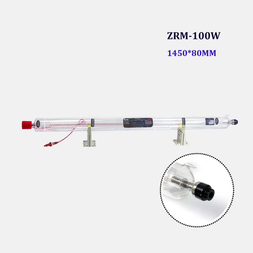 

100W co2 laser tube 1450MM Diamete 80mm Glass Laser Tube For CO2 Laser Engraving ZuRong