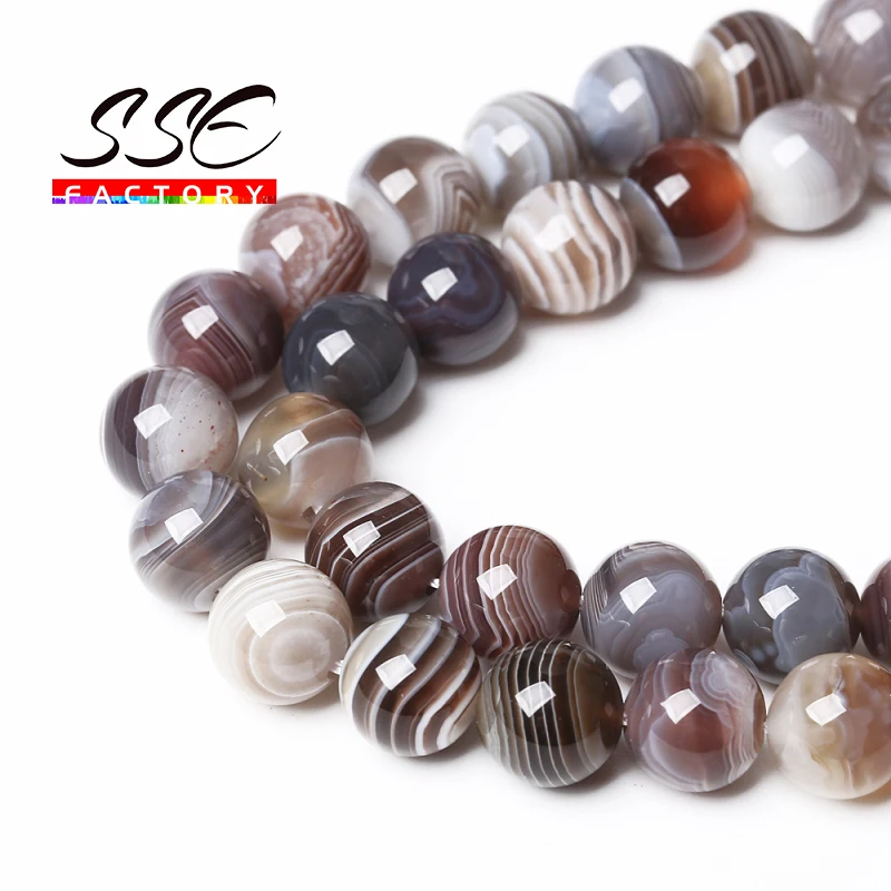 AAAAA Stone Beads Botswana Sardonyx Agates Round Loose Beads 4 6 8 10 12MM 15