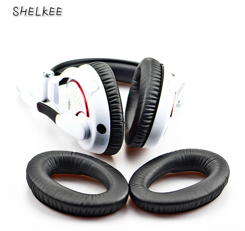 SHELKEE استبدال رغوة الذاكرة بولي cushions الجلود وسائد بطانة للأذن غطاء للأذن إصلاح أجزاء ل Sennheiser لعبة واحدة G4ME صفر HD380