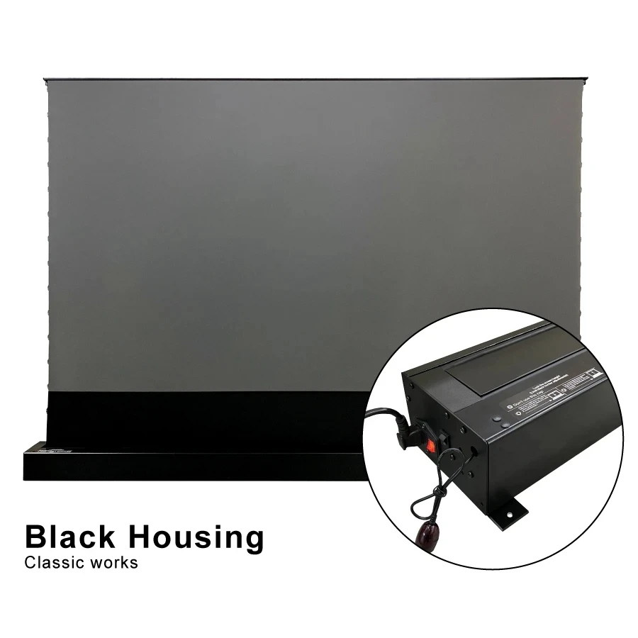 MIVISION Sound Acoustic Transparent Electric Tension Floor Projector Screen for Ambient Light Rejecting Material