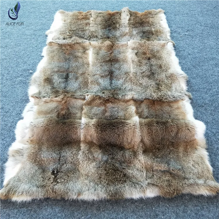 ALICEFUR China factory wholesale price tanned rabbit skins real rabbit fur plate