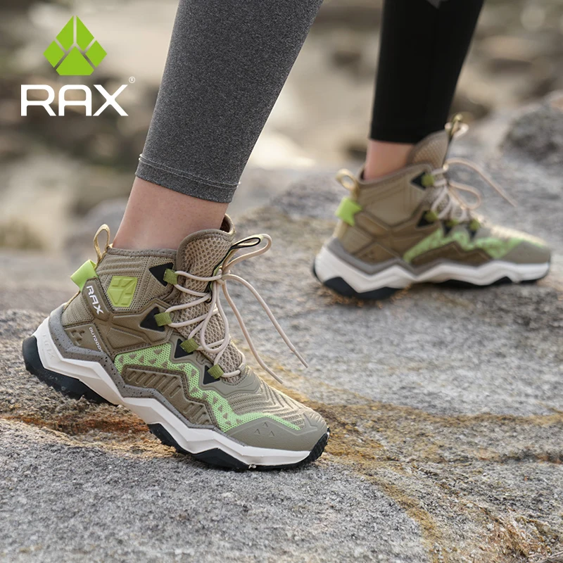 RAX Men Hiking Shoes winter Waterproof Outdoor Sneaker Men Leather Trekking Boots Trail Camping Climbing Hunting Sneakers Women