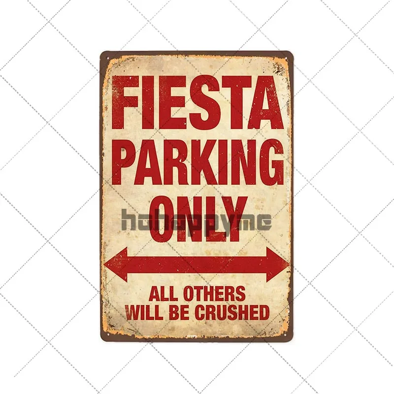 PARKING ONLY Vintage Signs Retro Metal Plaque Garage Wall Tin Plate Coffee Bar Pub Club Decoration Home Decor 20x30cm