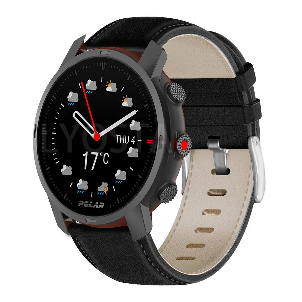 22 mm Lederarmband für Polar Grit X Pro, weiches Sportarmband, Armband für Polar Vantage M/Polar Vantage M2, schnell installiert
