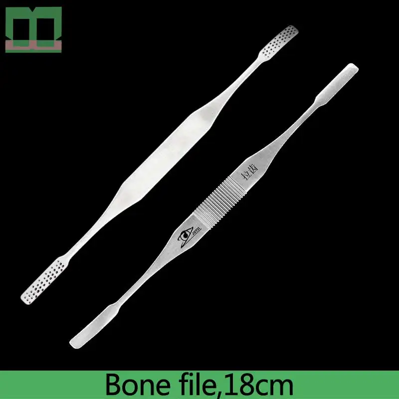 Bone file stainless steel 18cm double-end cement file surgical operating instrument Surgical tools nasal cartilage polishing