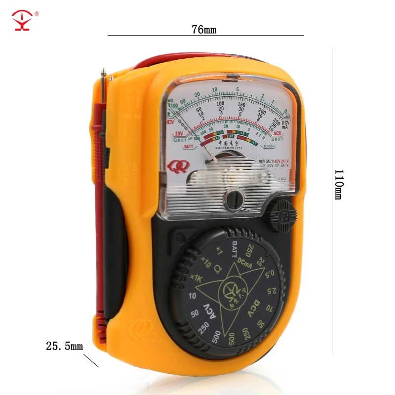 TY QQ2.0 Mini Test Multimeter Professional Measurement AC / DC Resistance Battery Household Electrician Maintenance Equipment