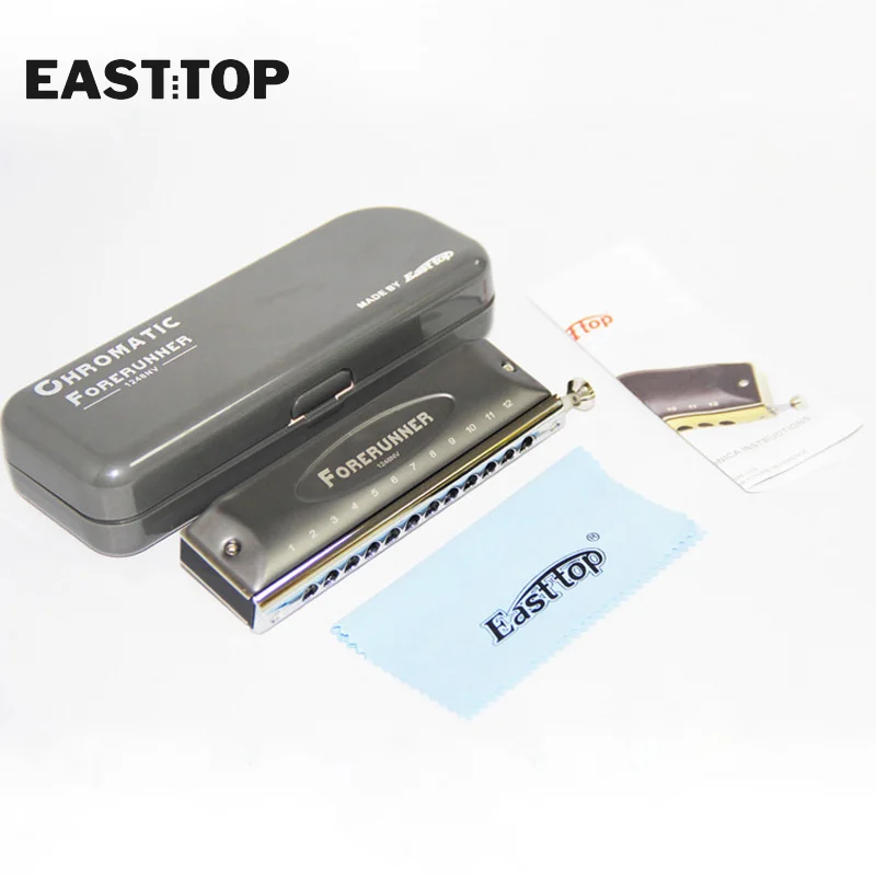 EASTTOP Mondharmonica Muziekinstrumenten Sleutel van C 12 Gaten 48 Tonen Chromatische Instrumentos Musicales Chromatisch Concurrerend 1248NV