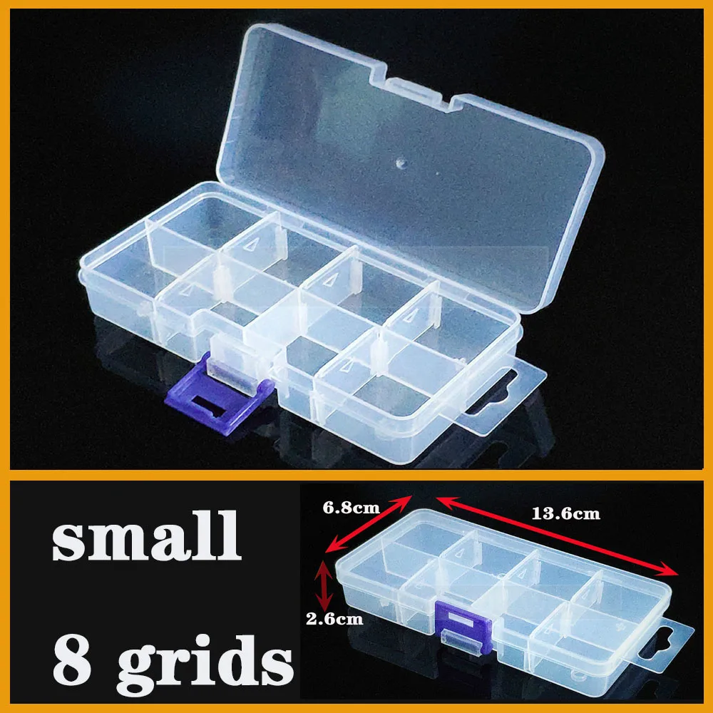 Plastic Storage Box Practical Adjustable Compartment Jewelry Earring Bead Screw Holder Case Display Organizer Container Case