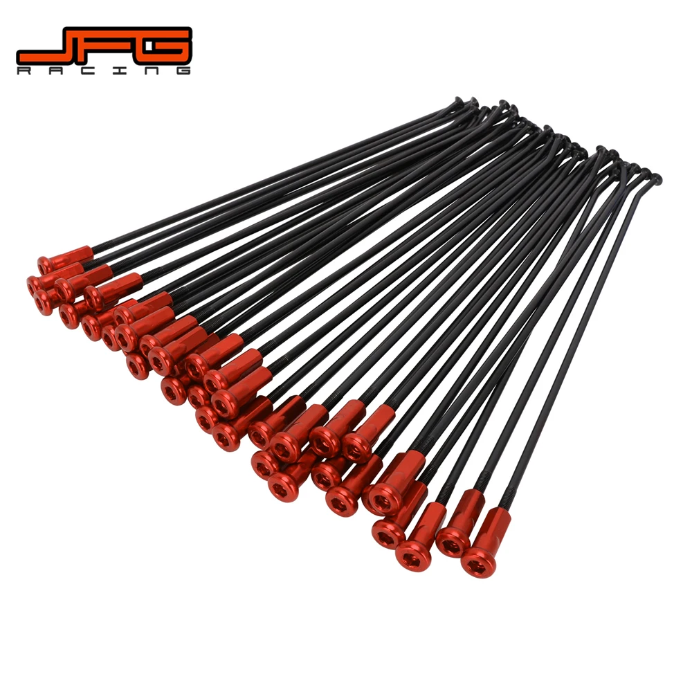 

Motorcycle New 36 Pcs 21" Front 18" 19" Rear Wheel Steel Spokes Nipples For KTM HONDA YAMAHA KAWASAKI SUZUKI Pit Bike Enduro