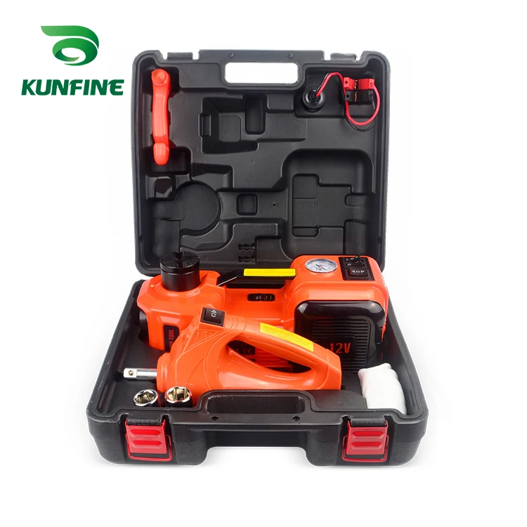 12V 5Ton Auto Elektrische Reifen Heben Auto Wagenheber Hydraulische Luft Infatable Auto Boden Wagenheber Mit Schlagschrauber und Reifen Manometer Luftpumpe – Detail 7
