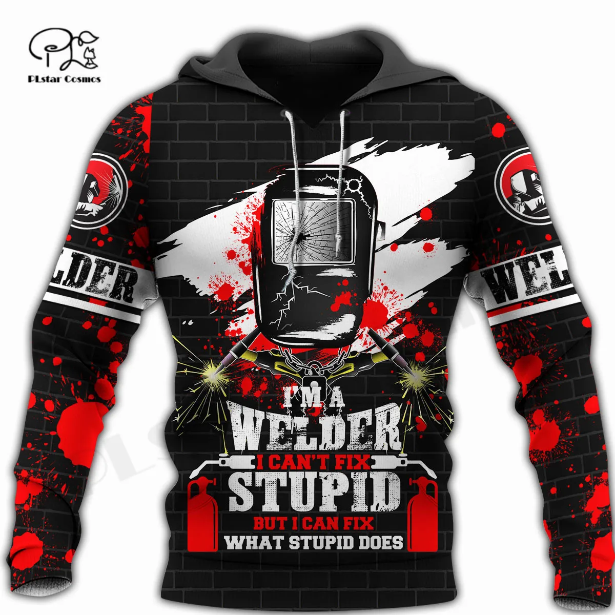 PLstar Cosmos 3DPrint Newest Welder Worker Job Art Unique Men/Women Cozy Hrajuku Casual Streetwear Hoodies/Zip/Sweatshirt A-4