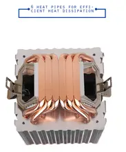 Silent CPU Cooler with 6 Heatpipes 160W #6