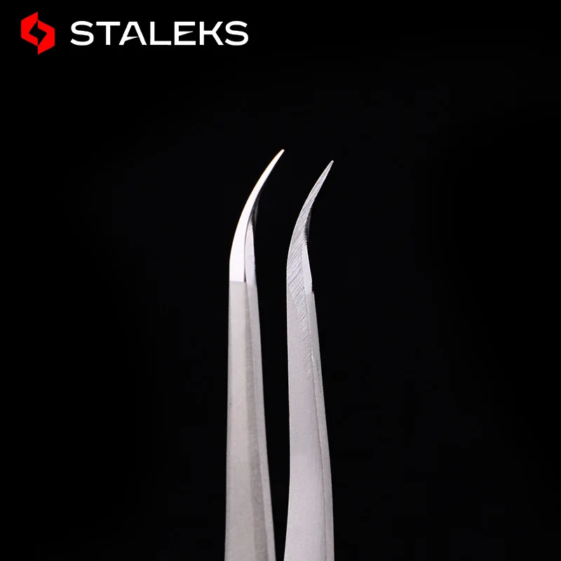 1pc STALEKS TE-41-3 High Quality Graft Eyelash Tool High Precision False Eyelash Tweezers Eyelash Makeup Assistance Tool