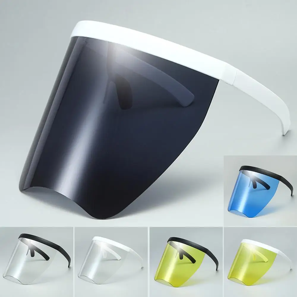 Oversized Half Face Shield Visor Rimless Wrap Shield Large Mirror Windproof Goggles Sun Glasses Guard Protector Driving Eyewear