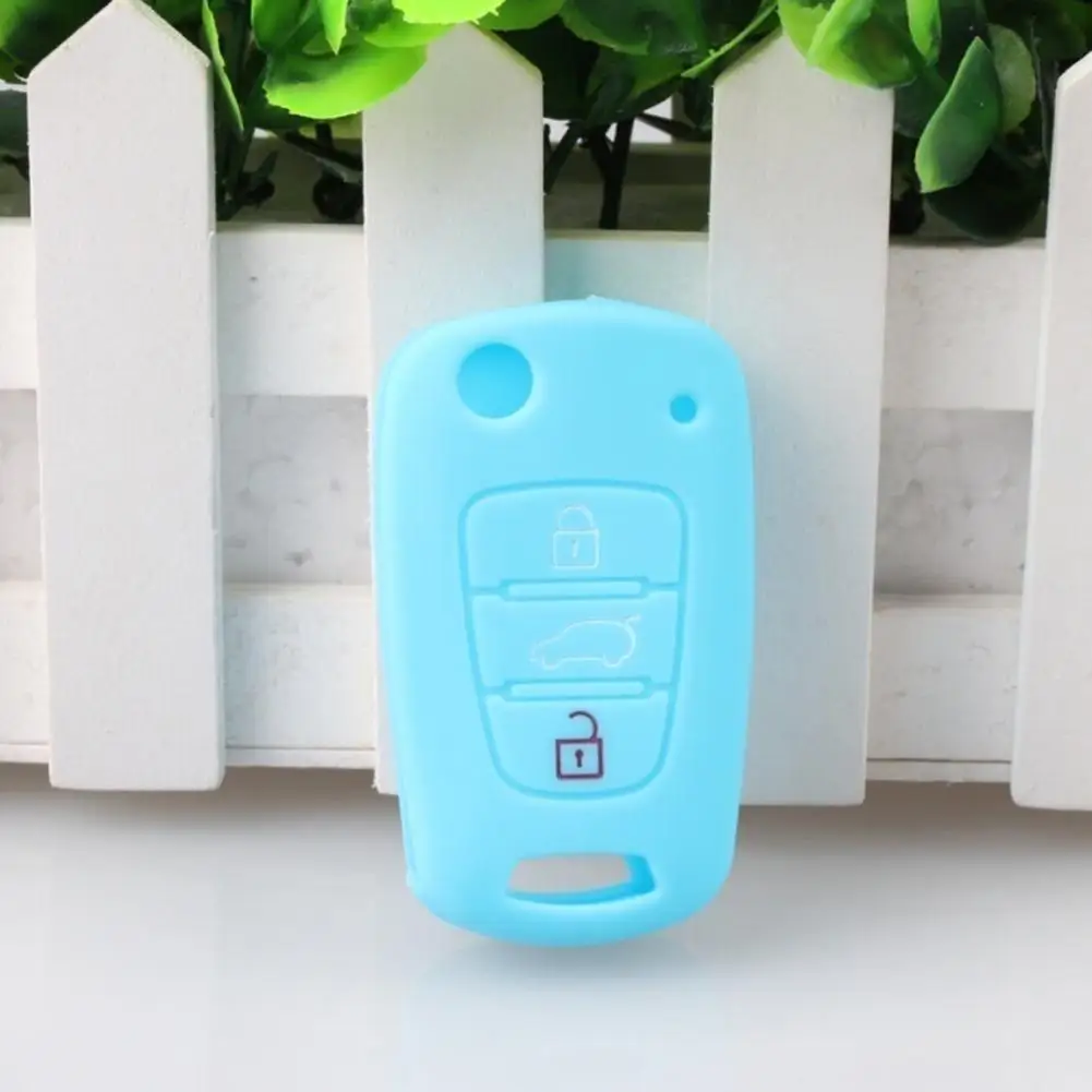 I30 I35 Silicone Car Key Cover Flip Remote Control Protective Bag Holder Car Key Fob Case