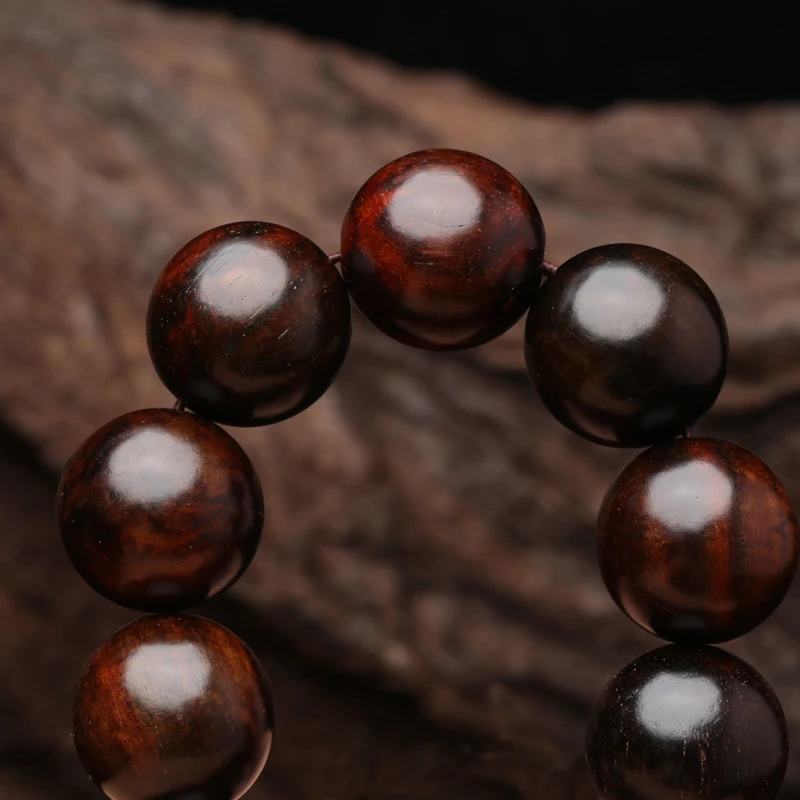 Natural old mahogany SiamRosewood dark stripes men\'s retro prayer beads 18mm 20mm prayer beads