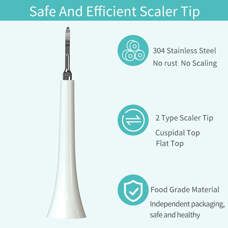 Puntas de escarificador ultrasónico, pieza de mano Compatible con Xiaomi Soocas, cepillos de dientes eléctricos para blanquear los dientes, eliminar el cálculo Dental y los sarro