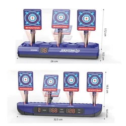 Cible de tir électronique pour la notation des armes à feu, cible à Cristal automatique pour garçons, cibles numériques avec effet sonore lumineux, cadeaux jouets