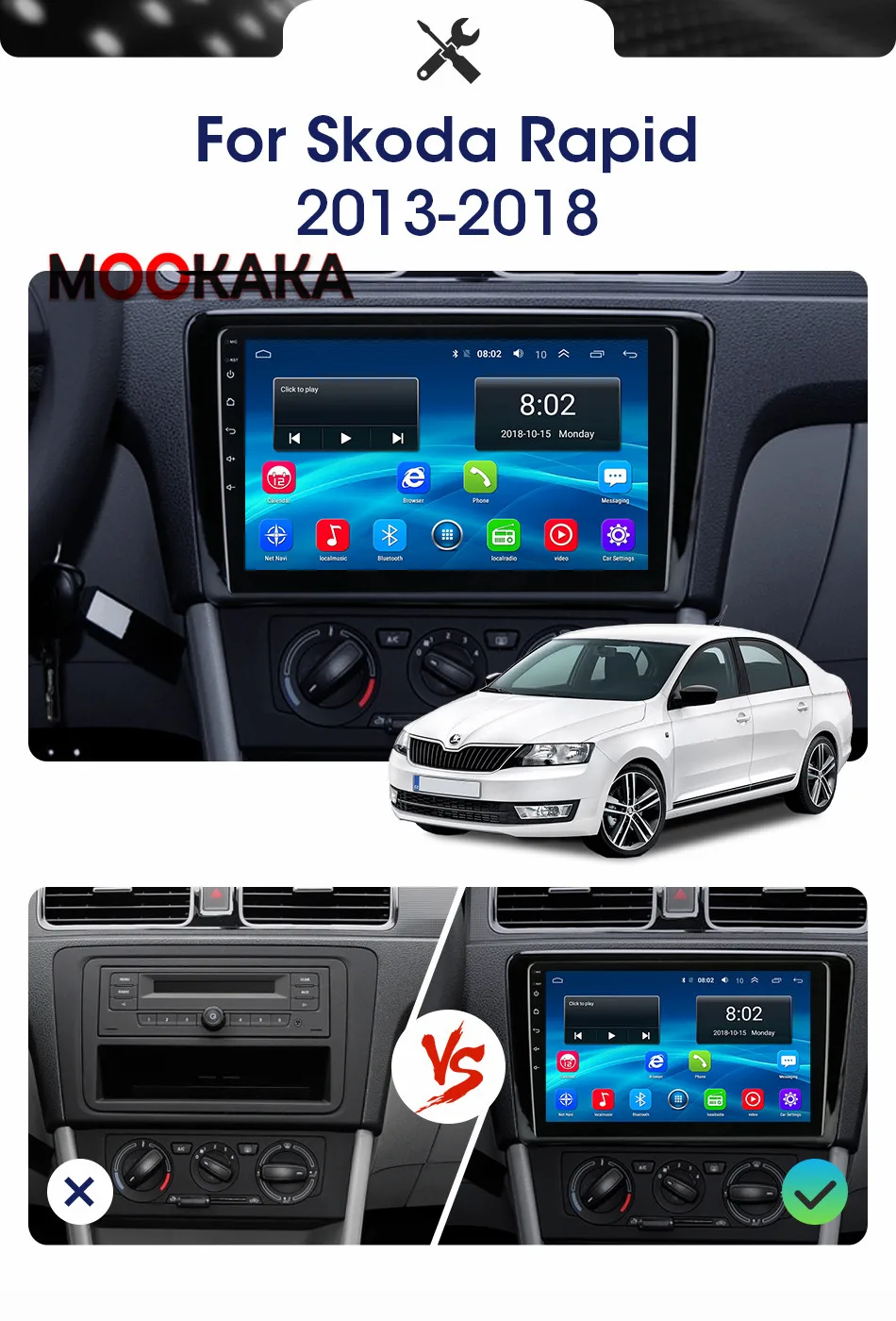 PX6 Android 10.0 128G Car GPS Navigation For Volkswagen Santana 2012-2018 Auto Audio Radio Stereo Multimedia Player Head Unit